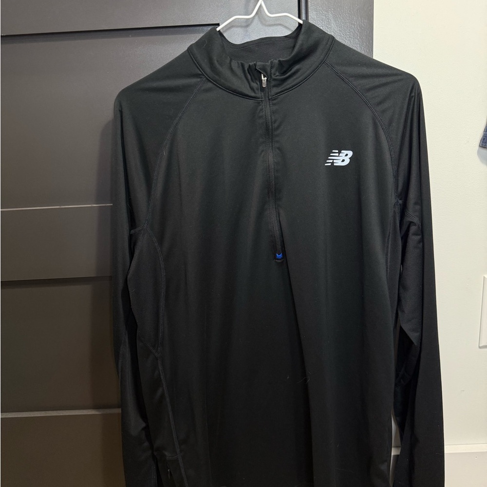 Men’s New Balance Black Quarter Zip Running Jacket